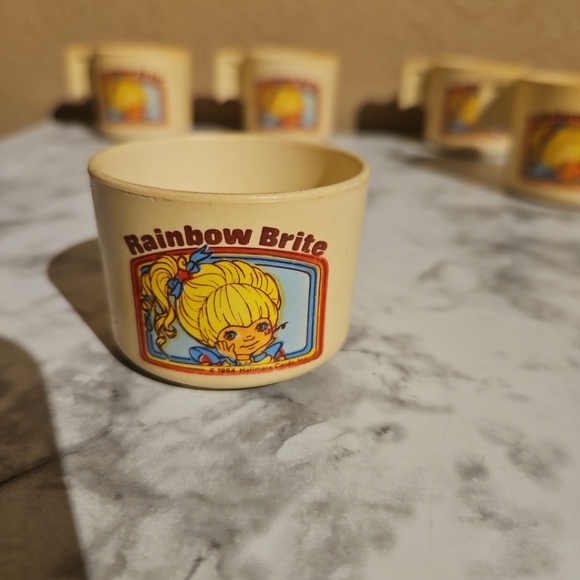 Vintage Rainbow Brite Childs Toy Teaset Bluebird Toys 1984 Cups And Saucers - Picture 8 of 10